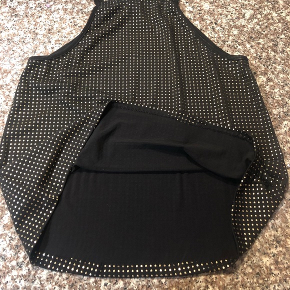 S Forever 21 black w/ gold dots Halter tank top - Picture 3 of 5